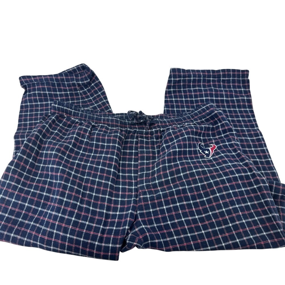 Houston Texans Plaid Navy and Red Pajama Pants‎
